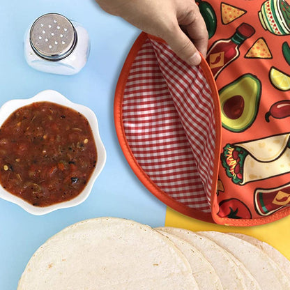 Microwave Tortilla Warmer Fabric Reheating Pouch by HitMyNeed