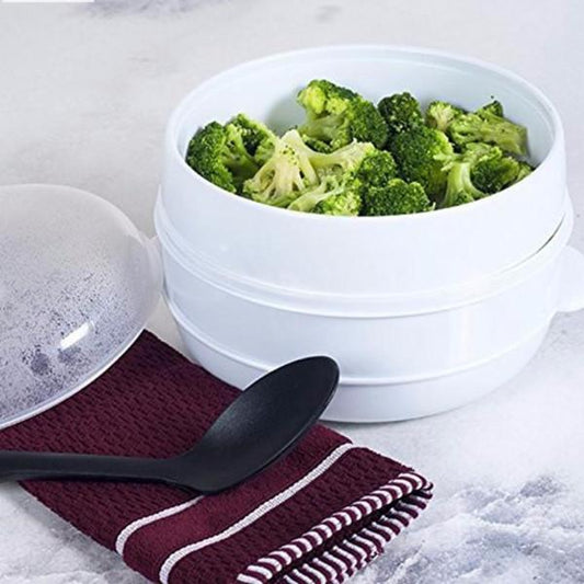 Microwave Vegetable Steamer with 2 Trays by HitMyNeed