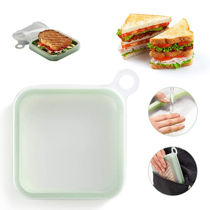 Microwaveable Silicone Sandwich Lunch Box Container by HitMyNeed