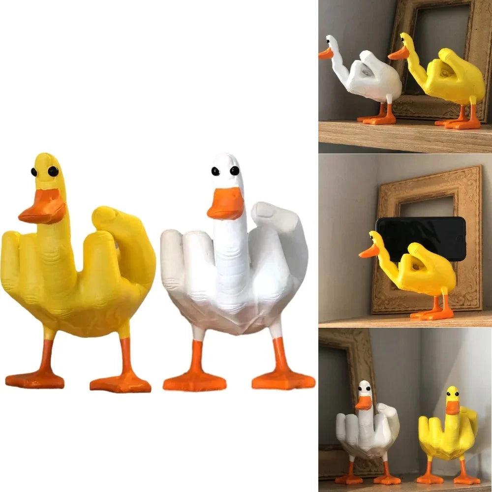 Middle Finger Duck Figurine Resin Desk & Home Decor by HitMyNeed