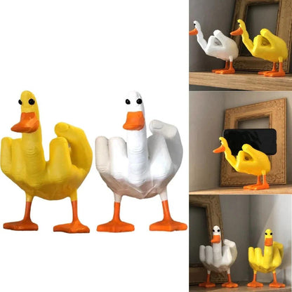 Middle Finger Duck Figurine Resin Desk & Home Decor by HitMyNeed