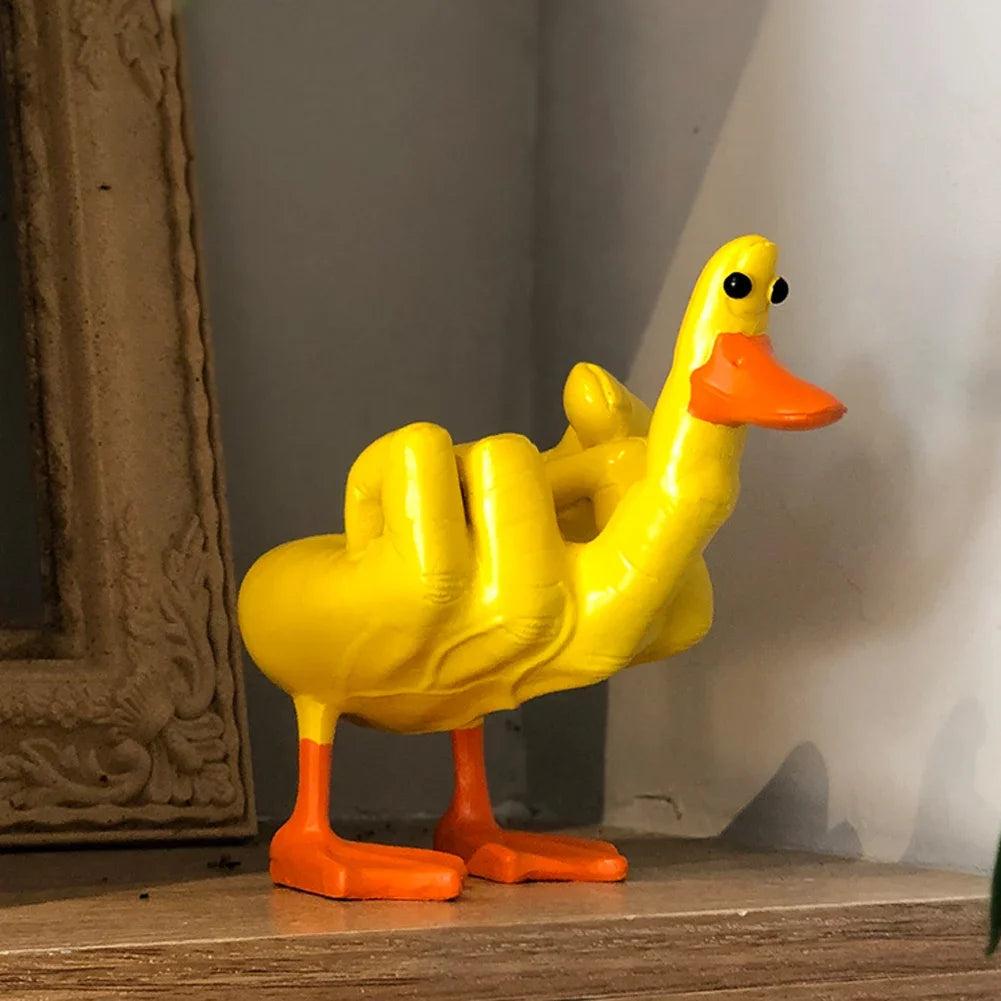 Middle Finger Duck Figurine Resin Desk & Home Decor by HitMyNeed