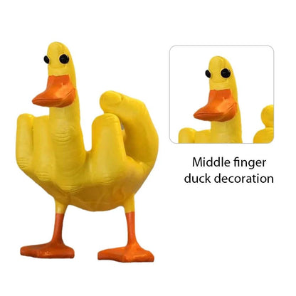 Middle Finger Duck Figurine Resin Desk & Home Decor by HitMyNeed