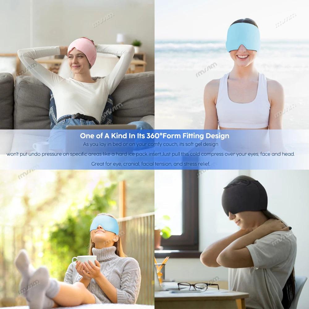 Migraine Relief Gel Cap Hot & Cold Therapy Hat by HitMyNeed