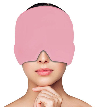 Migraine Relief Gel Cap Hot & Cold Therapy Hat pink by HitMyNeed