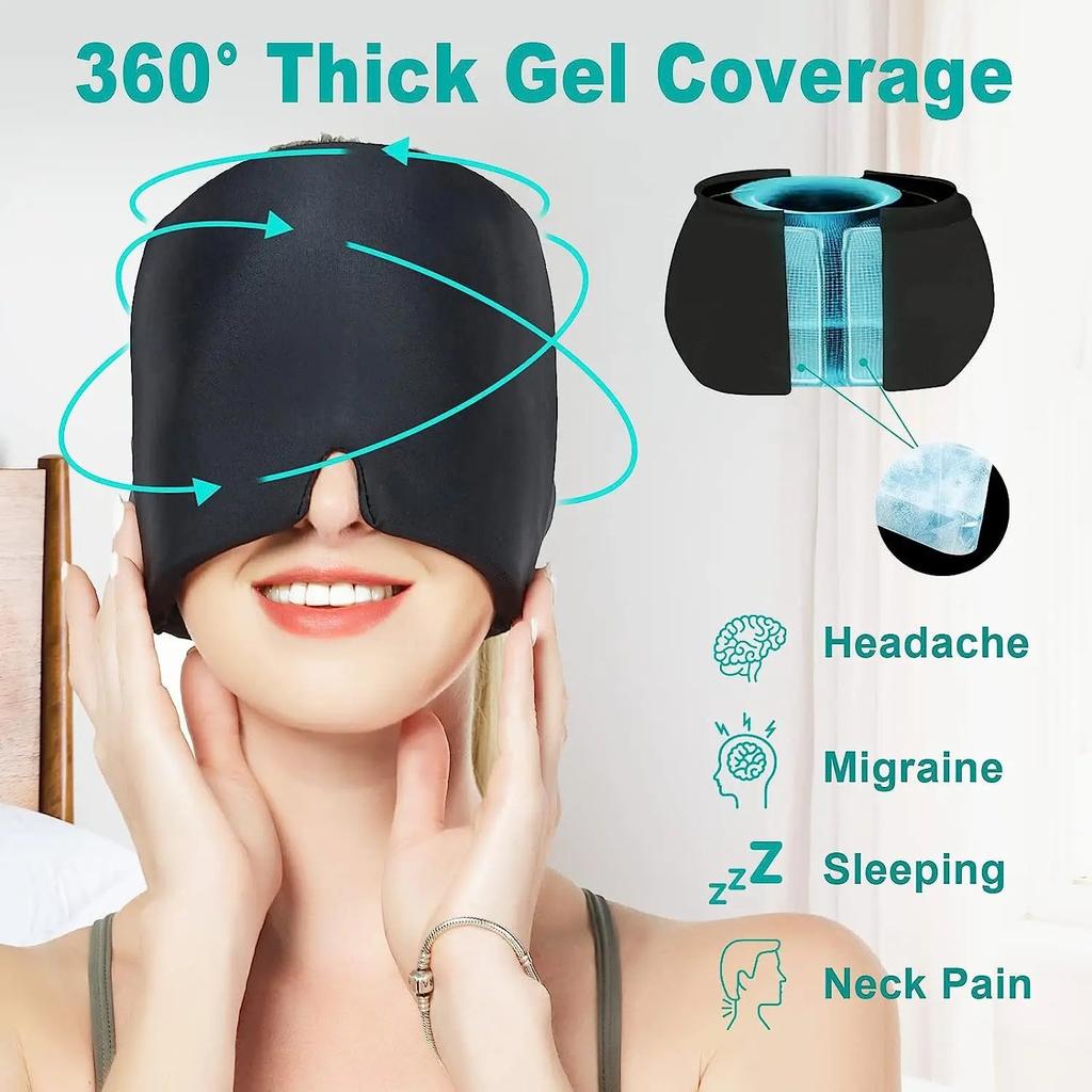 Migraine Relief Hat with Hot & Cold Gel Therapy by HitMyNeed