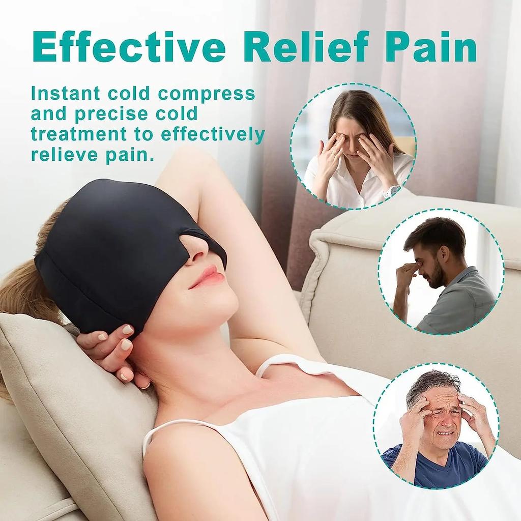 Migraine Relief Hat with Hot & Cold Gel Therapy by HitMyNeed