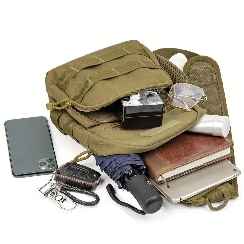Military Sling Shoulder Bag for Hiking & Camping by HitMyNeed