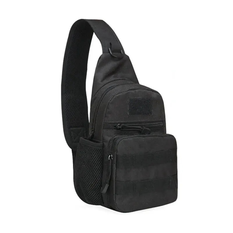 Military Sling Shoulder Bag for Hiking & Camping black by HitMyNeed