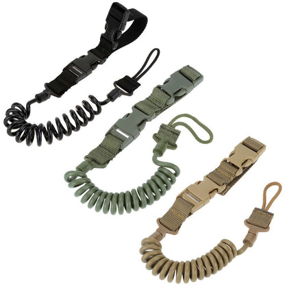 Military Tactical Spring Lanyard for Firearms by HitMyNeed