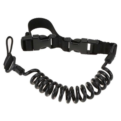 Military Tactical Spring Lanyard for Firearms hy07-black by HitMyNeed
