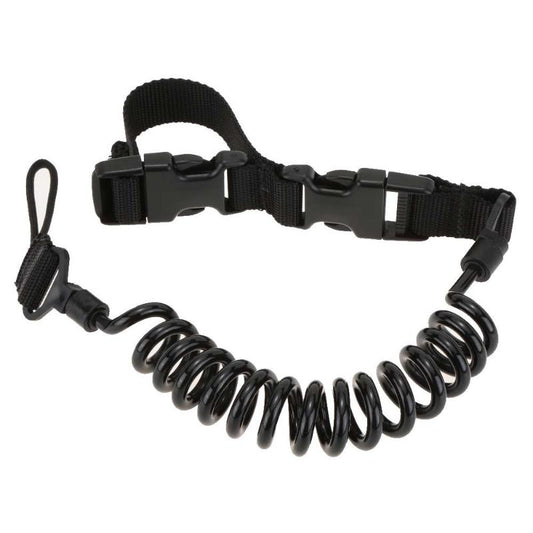 Military Tactical Spring Lanyard for Firearms hy07-black by HitMyNeed