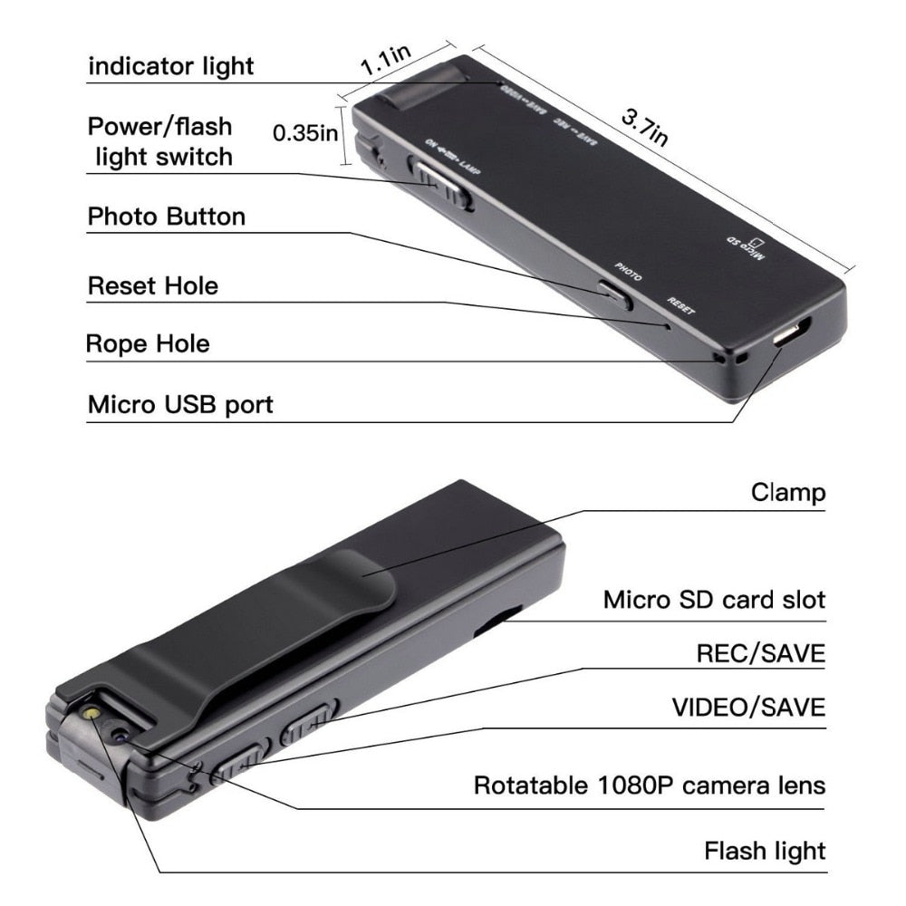 Mini 1080p Spy Camera with Motion Detection by HitMyNeed