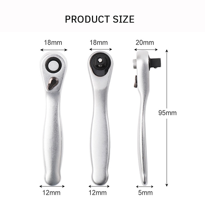 Mini 1/4" Ratchet Wrench, 72-Tooth, High Hardness Steel by HitMyNeed