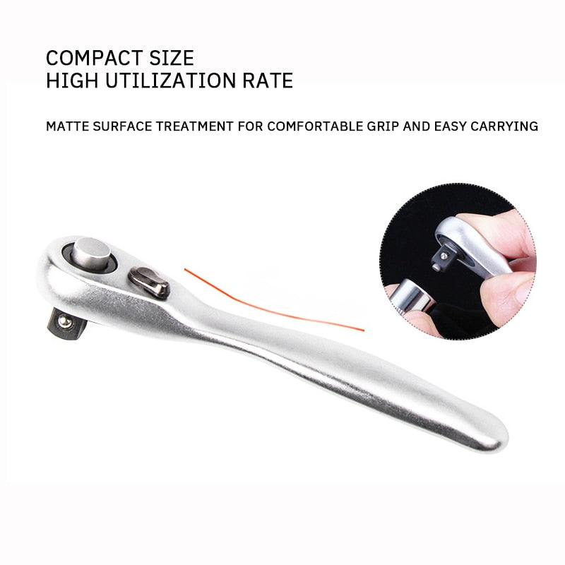 Mini 1/4" Ratchet Wrench, 72-Tooth, High Hardness Steel by HitMyNeed