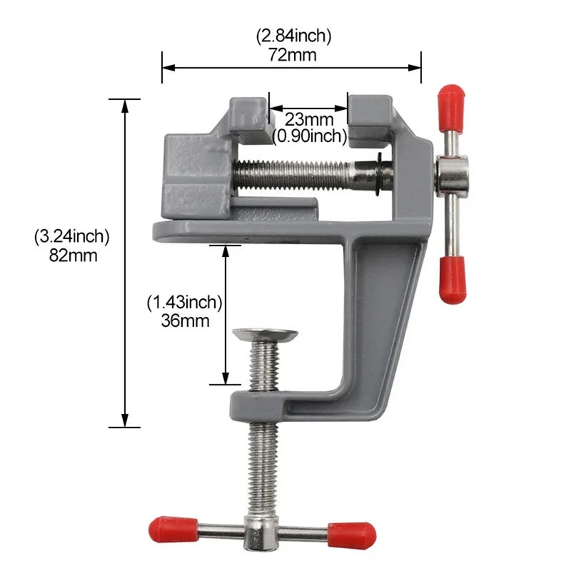 Mini 3.5" Aluminum Bench Vise for Jewelry & Hobby by HitMyNeed