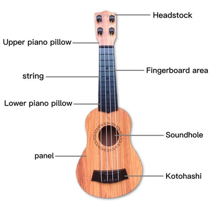 Mini 4-String Ukulele Toy for Kids - Beginner Musical Instrument (35cm) by HitMyNeed