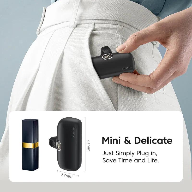 Mini 5000mAh Power Bank with 20W PD & QC Fast Charge by HitMyNeed