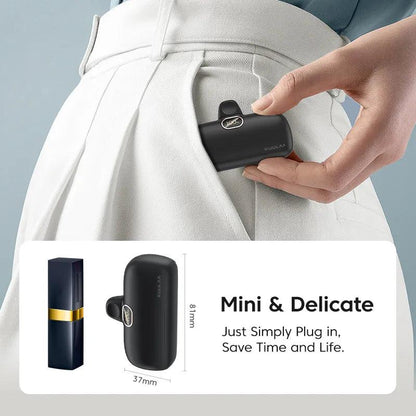 Mini 5000mAh Power Bank with 20W PD & QC Fast Charge by HitMyNeed