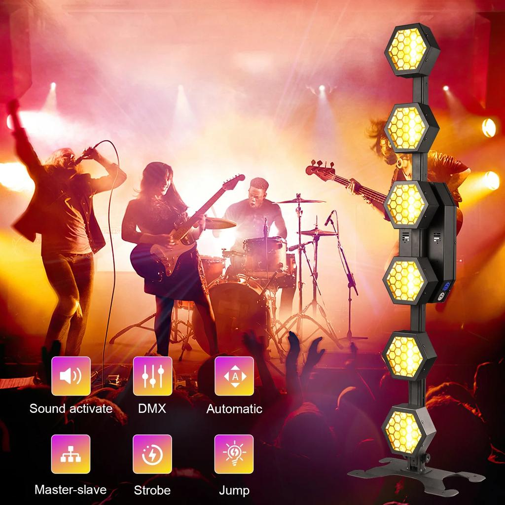 Mini 6 RGB Vintage LED Par Linear DMX Stage Lights by HitMyNeed
