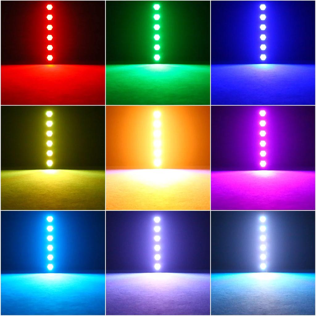 Mini 6 RGB Vintage LED Par Linear DMX Stage Lights by HitMyNeed