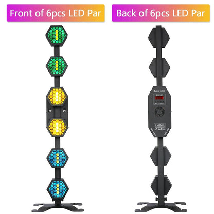 Mini 6 RGB Vintage LED Par Linear DMX Stage Lights by HitMyNeed