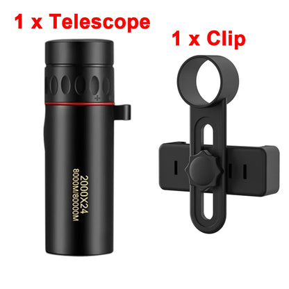Mini 8x HD Monocular Phone Telescope 9.2cm telescope-clip by HitMyNeed