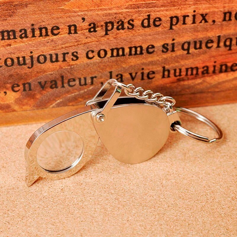 Mini 8X Magnifying Glass Keychain with Metal Cover by HitMyNeed