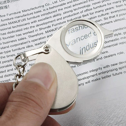 Mini 8X Magnifying Glass Keychain with Metal Cover by HitMyNeed