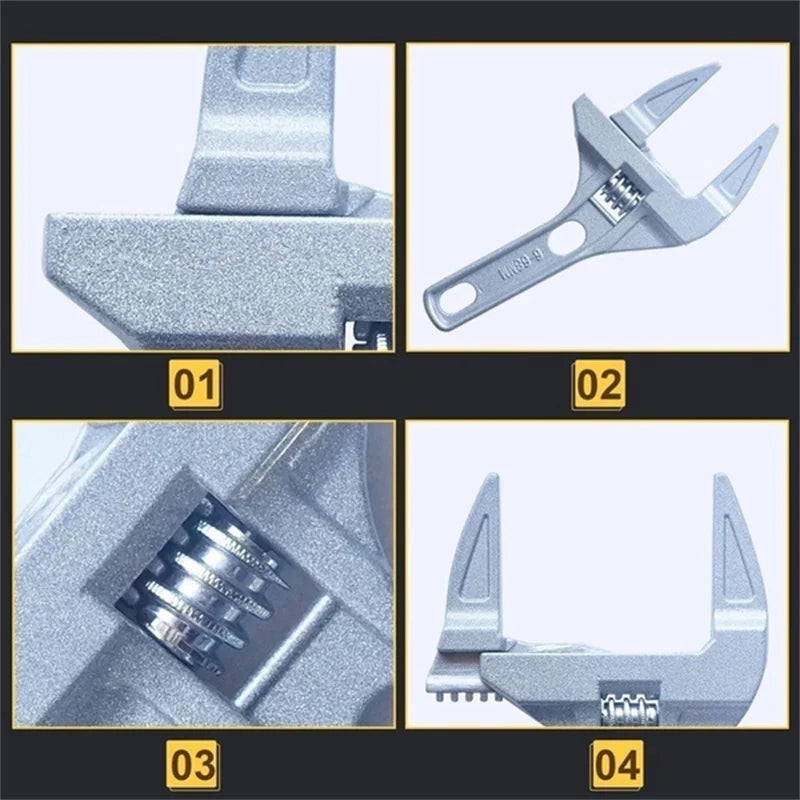 Mini Adjustable Bathroom Wrench 6-68mm Aluminum by HitMyNeed
