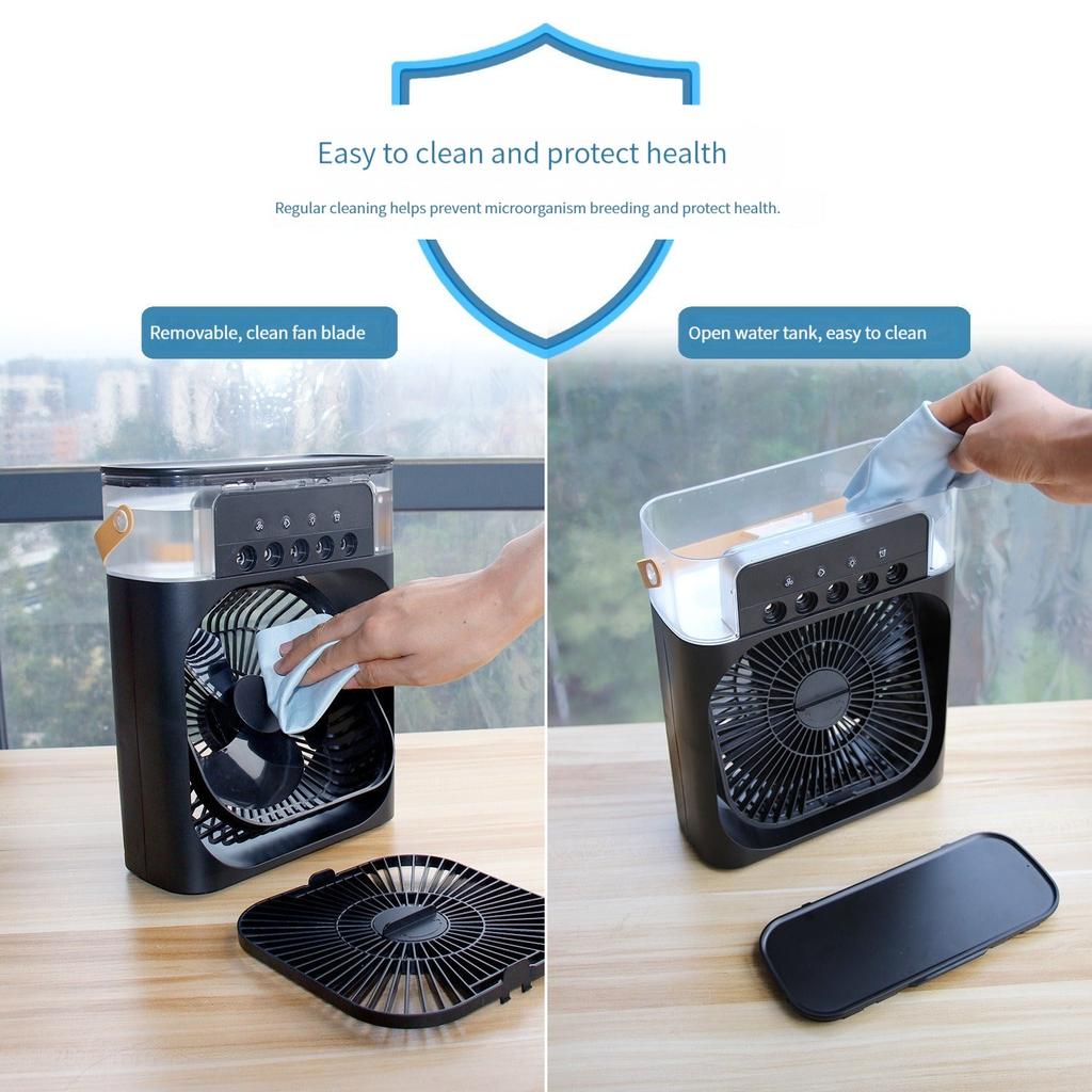 Mini Air Cooler Fan with 5-Hole Mist & 3 Speeds by HitMyNeed