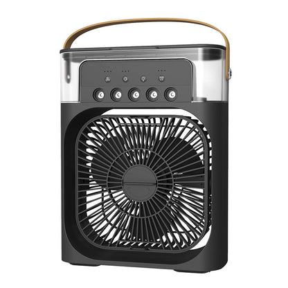 Mini Air Cooler Fan with 5-Hole Mist & 3 Speeds black by HitMyNeed
