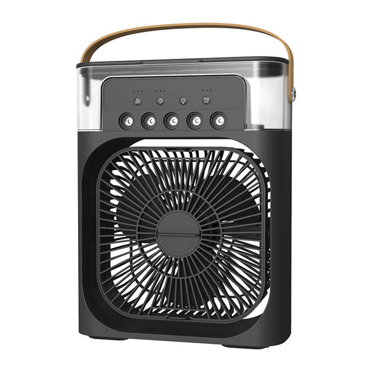 Mini Air Cooler Fan with 5-Hole Mist & 3 Speeds black by HitMyNeed