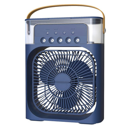 Mini Air Cooler Fan with 5-Hole Mist & 3 Speeds blue by HitMyNeed