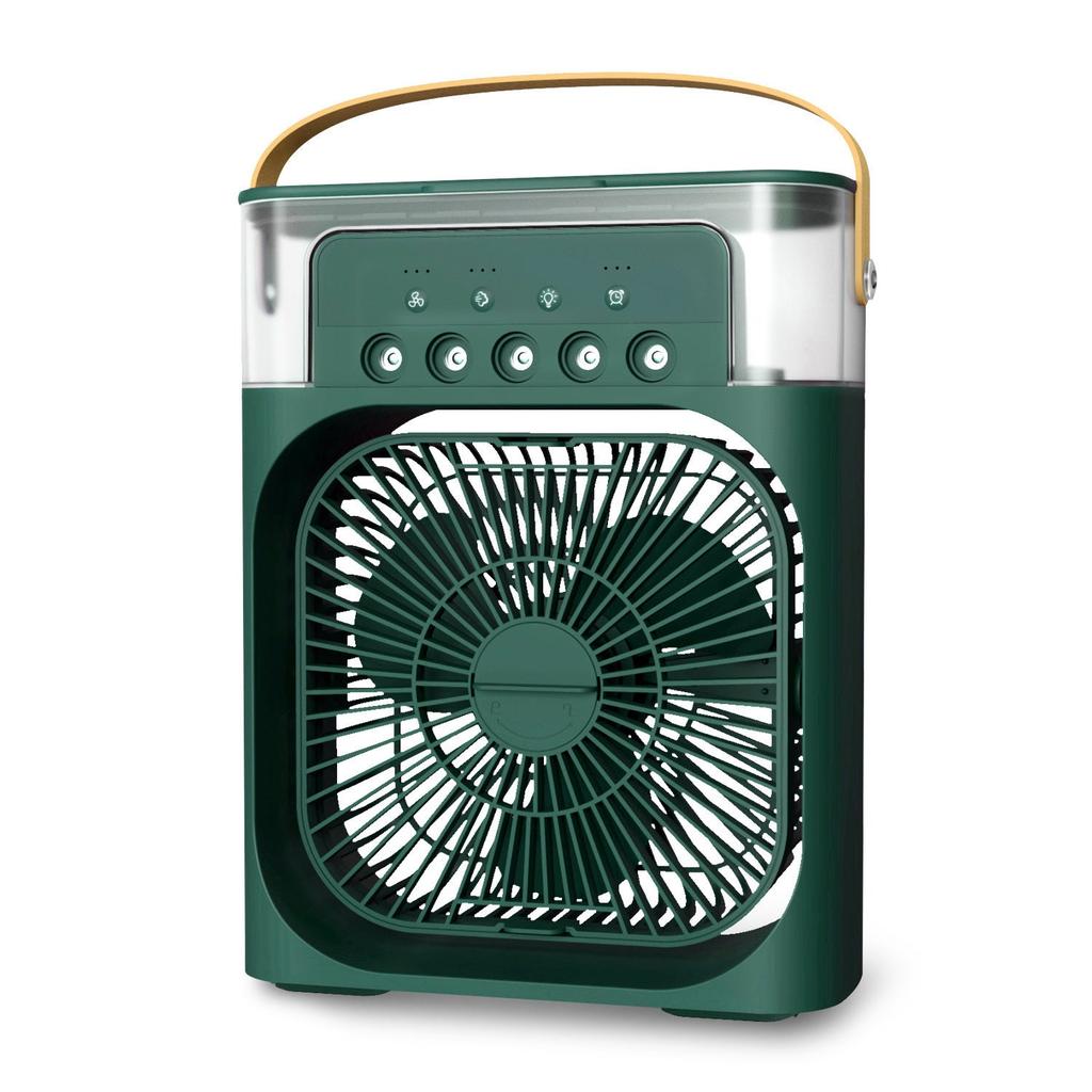 Mini Air Cooler Fan with 5-Hole Mist & 3 Speeds green by HitMyNeed