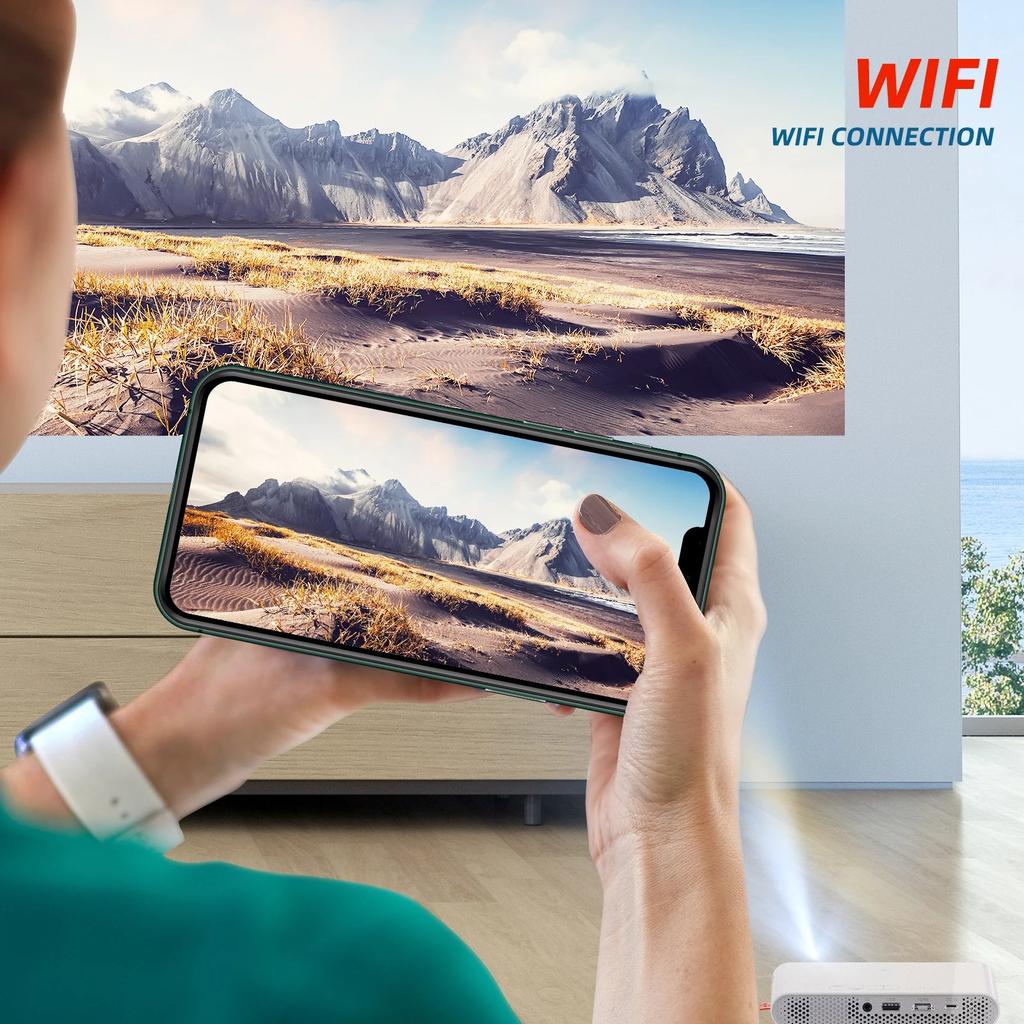 Mini ALPD Laser Pocket Projector with Wi‑Fi, 1080P by HitMyNeed