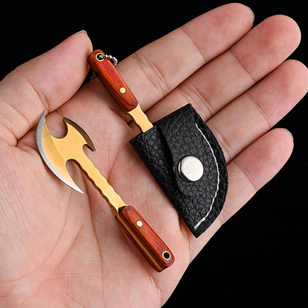 Mini Axe EDC Knife for Unboxing & Craft Detail Work golden-axe by HitMyNeed