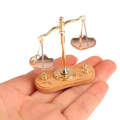 Mini Balance Scale Model for Dollhouse Decoration by HitMyNeed