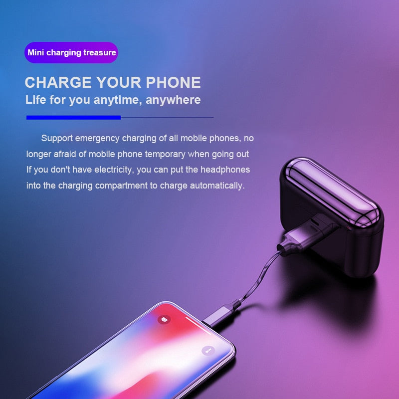 Mini Bluetooth 5.0 Wireless Earbuds with Charging Case by HitMyNeed