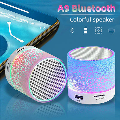 Mini Bluetooth LED Speaker A9 with Subwoofer & TF Slot by HitMyNeed