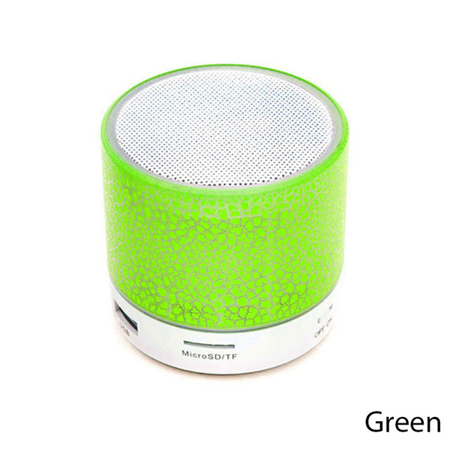 Mini Bluetooth LED Speaker A9 with Subwoofer & TF Slot army-green by HitMyNeed