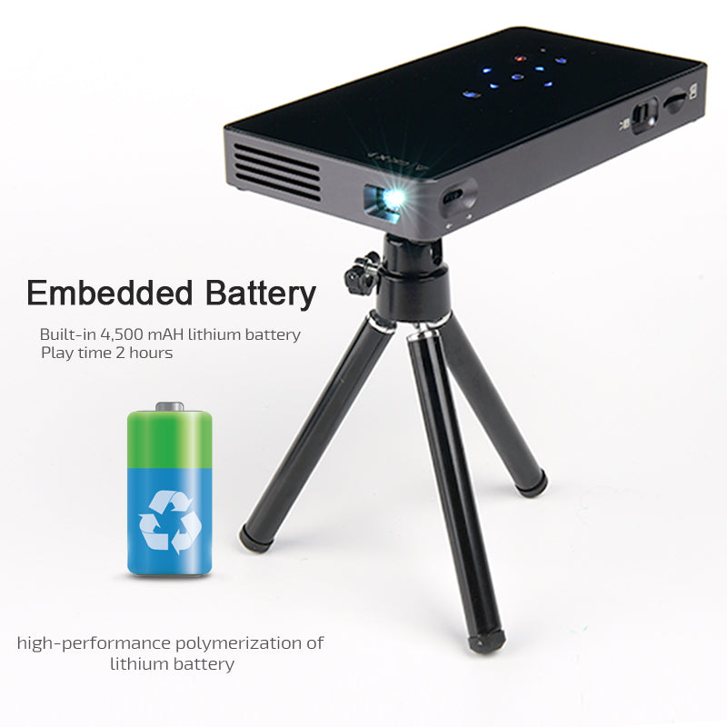 Mini Bluetooth Smart Projector with WiFi & Battery by HitMyNeed