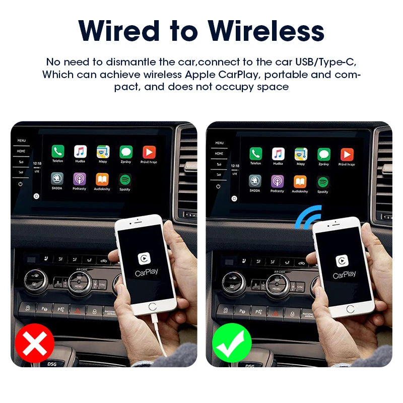 Mini Box Wired to Wireless CarPlay & Android Auto Adapter by HitMyNeed