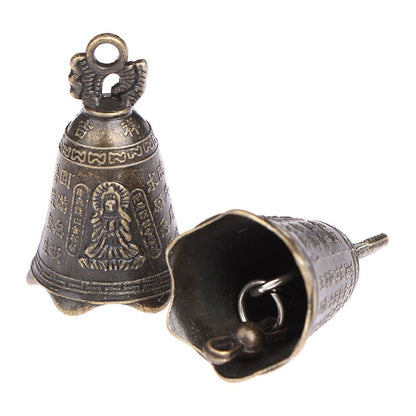 Mini Bronze Alloy Feng Shui Bell with Guanyin Script by HitMyNeed