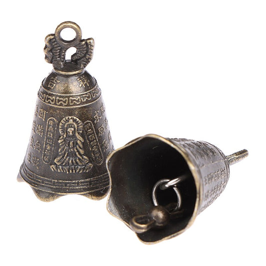 Mini Bronze Alloy Feng Shui Bell with Guanyin Script by HitMyNeed