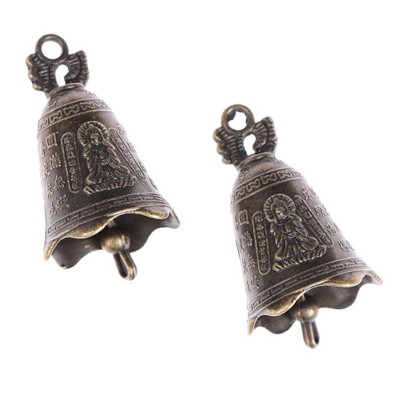 Mini Bronze Alloy Feng Shui Bell with Guanyin Script by HitMyNeed