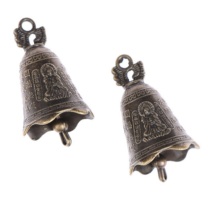 Mini Bronze Alloy Feng Shui Bell with Guanyin Script by HitMyNeed
