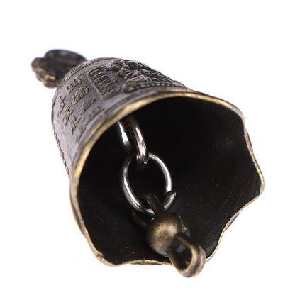 Mini Bronze Alloy Feng Shui Bell with Guanyin Script by HitMyNeed