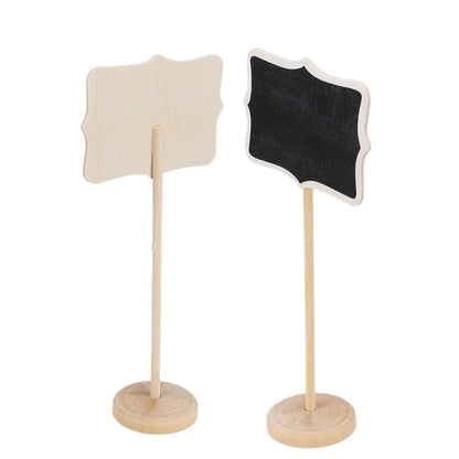 Mini Chalkboards with Wooden Stands (Set of 5) by HitMyNeed