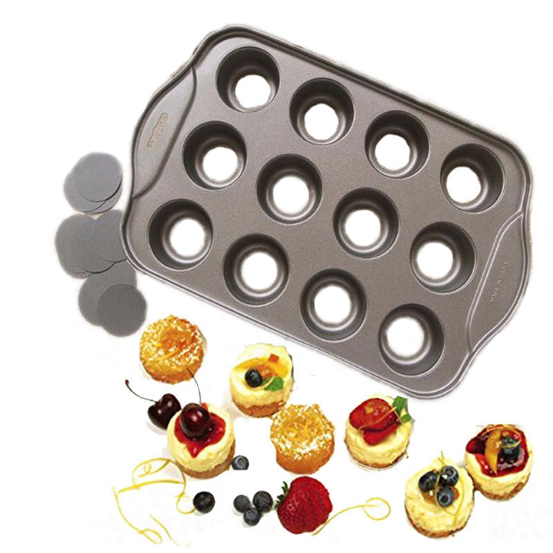 Mini Cheesecake Non-Stick Tray with 12 Cavities by HitMyNeed